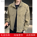 GUYI工装外套男士夹克新款立领夹克男装春秋季休闲薄款上衣服青年春装 卡其色 M